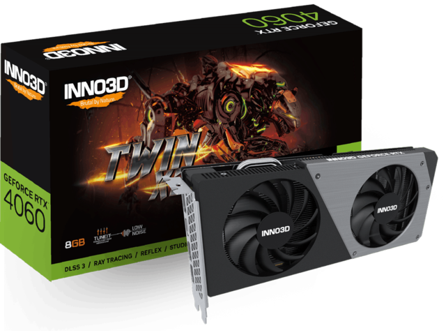 Видео карти Inno3D GeForce RTX 4060 TWIN X2 8GB