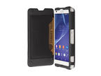 Калъфи Krusell Malmö Flip Cover - кожен калъф, тип портфейл и поставка за Sony Xperia Z3 Compact (черен)
