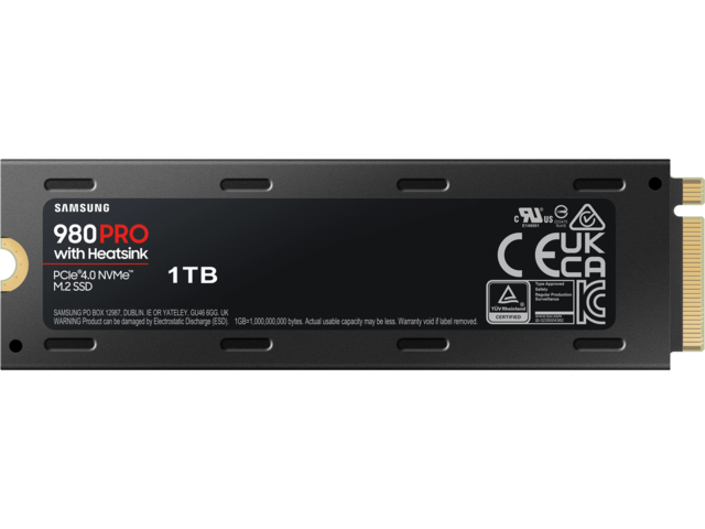SSD 1TB Samsung 980 Pro Heatsink M.2 NVMe, Разопакован продукт