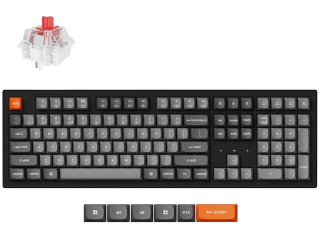 Клавиатури Keychron K10 Max QMK/VIA - Keychron Super Red Switch, RGB Backlight