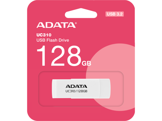 USB памети 128GB ADATA UC310 USB Flash Drive, White