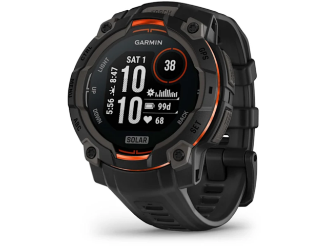 Смарт часовници Garmin Instinct 3 – 45 мм, Solar - Black с Black каишка