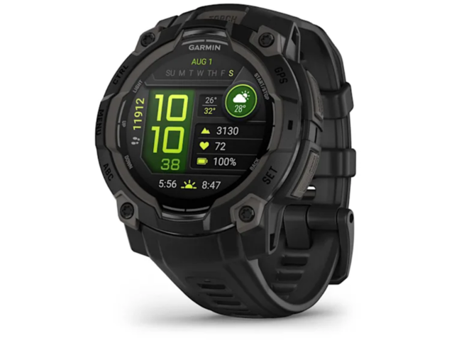 Смарт часовници Garmin Instinct 3 – 45 мм, AMOLED - Black с Black каишка