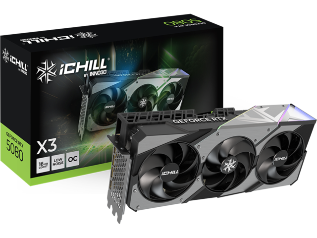 Видео карти Inno3D GeForce RTX 5080 16GB iCHILL X3
