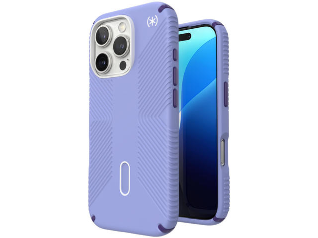 Калъфи Speck Presidio2 Grip, за iPhone 16 Pro, MagSafe + ClickLock, Future Lavender