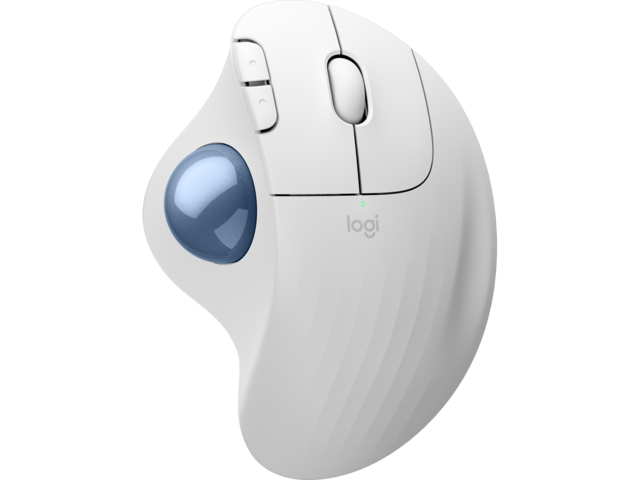 Мишки Logitech ERGO M575S,  Off-White + Blue Ball