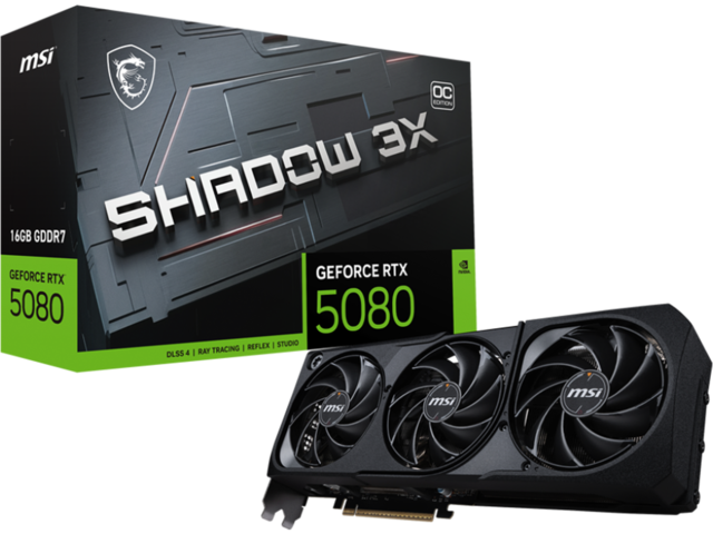 Видео карти MSI GeForce RTX 5080 16G SHADOW 3X OC