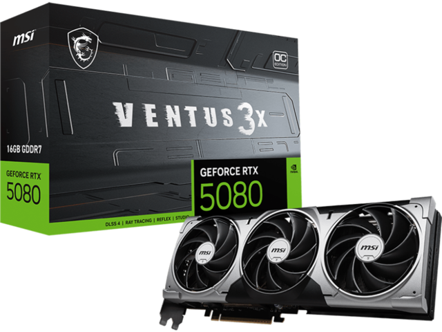 Видео карти MSI GeForce RTX 5080 16G VENTUS 3X OC