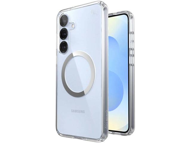 Калъфи Speck Presidio Perfect-Clear Magnet за Samsung Galaxy S25+, Clear/Chrome