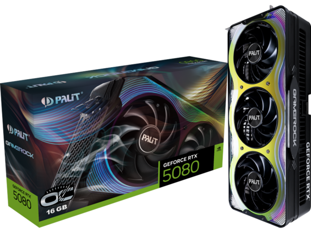Видео карти Palit GeForce RTX 5080 GameRock OC 16GB