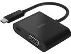 Кабели и Адаптери Belkin USB-C to VGA + Charge Adapter (60W PD) - Black