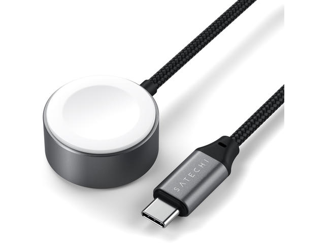 Зарядни устройства Satechi USB-C Magnetic Fast-Charging Cable for Apple Watch - Space Gray