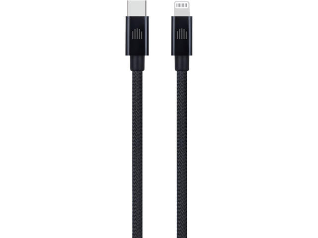 Кабели и Адаптери Dviced Cable USB-C to Lightning Nylon Textile 0,25m - Black