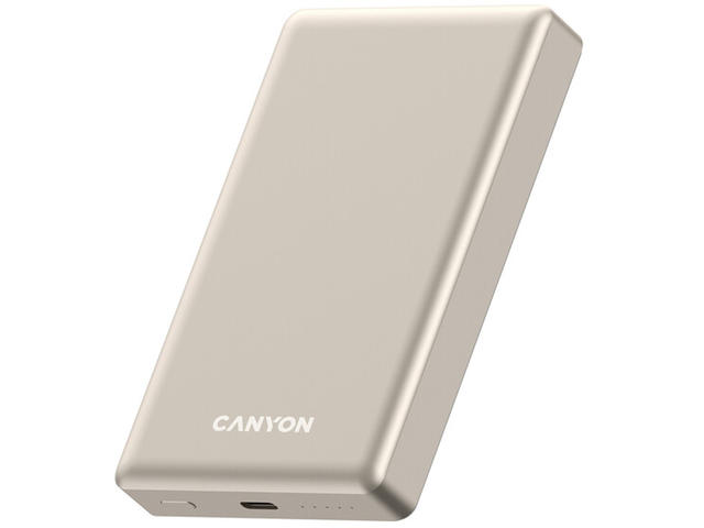 Външни батерии Canyon  Power Bank OnCharge 510 Slim Magsafe 10000 mAh PD20W , Beige