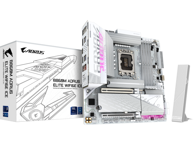 Дънни платки GIGABYTE B860M AORUS ELITE WIFI6E ICE