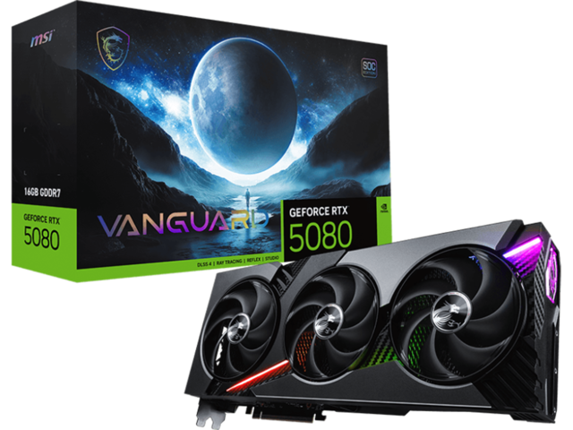 Видео карти MSI GeForce RTX 5080 16G VANGUARD SOC