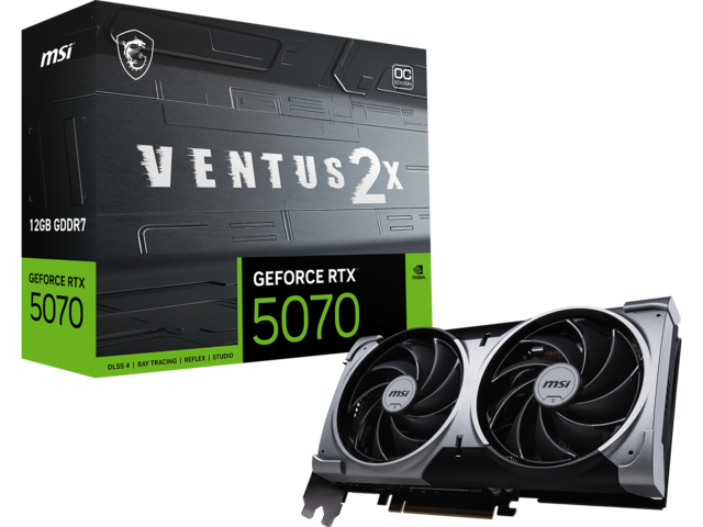 Видео карти MSI GeForce RTX 5070 12G VENTUS 2X OC