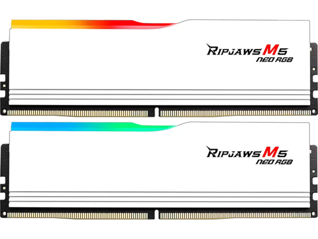 Оперативна памет 64GB (2x32GB) DDR5 6000 MT/s G.SKILL Ripjaws M5 Neo RGB White