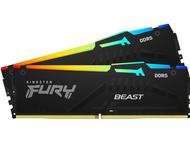 Оперативна памет 16GB (2x8GB) DDR5 5600 MT/s Kingston FURY Beast Black RGB XMP