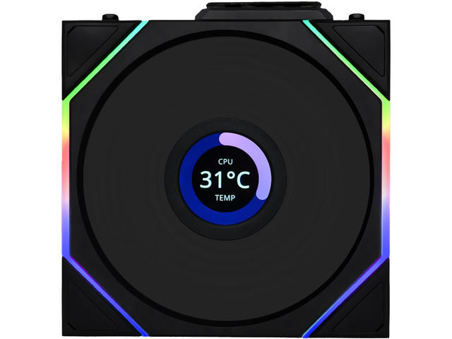 Вентилатори Lian Li UNI FAN TL Wireless LCD 120 Reverse Blade Black