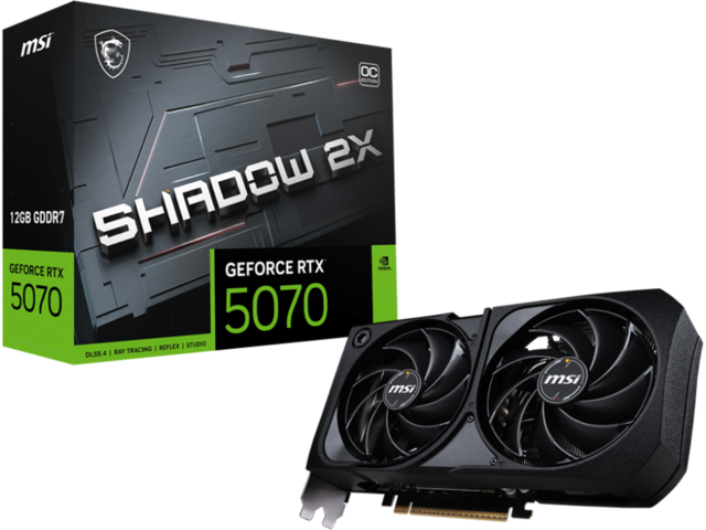 Видео карти MSI GeForce RTX 5070 12G SHADOW 2X OC