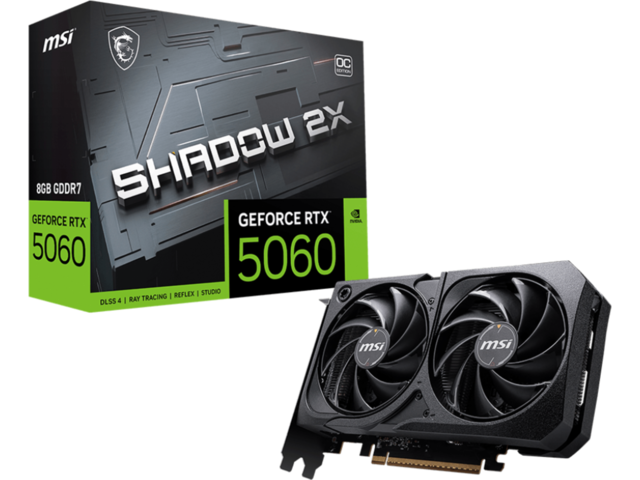 Видео карти MSI GeForce RTX 5060 8G SHADOW 2X OC