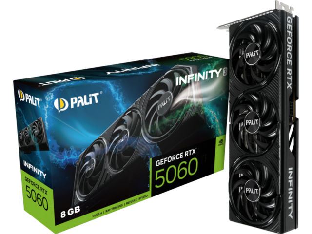Видео карти Palit GeForce RTX 5060 Infinity 3 8GB