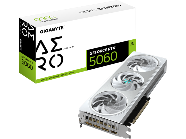Видео карти GIGABYTE GeForce RTX 5060 AERO OC 8G