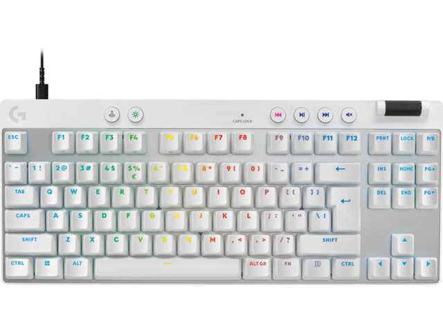 Клавиатури Logitech PRO X TKL RAPID - WHITE - US INT`L
