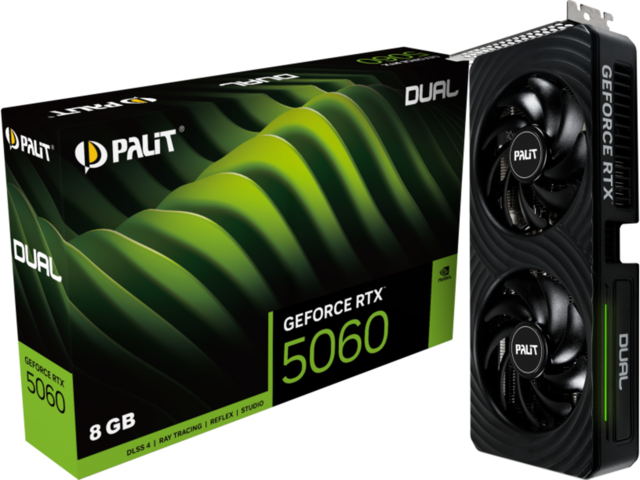 Видео карти Palit GeForce RTX 5060 Dual 8GB