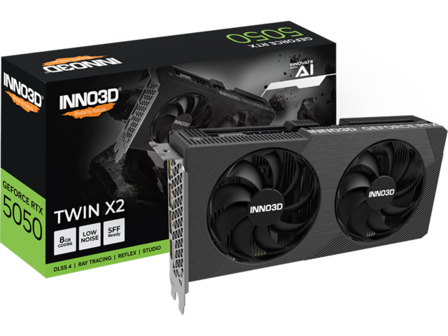 Видео карти Inno3D GeForce RTX 5050 Twin X2 8GB