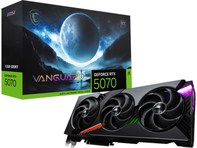 Видео карти MSI GeForce RTX 5070 12G VANGUARD SOC
