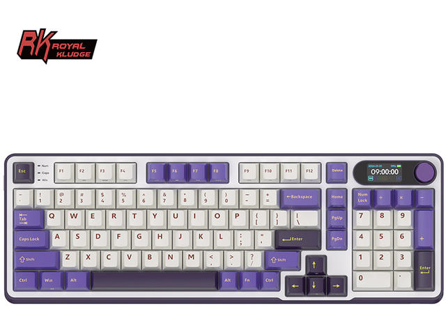 Клавиатури Royal Kludge RK-S98 Light Cloud, Blackberry Mousse