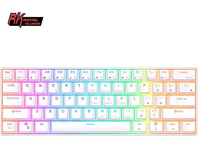 Клавиатури Royal Kludge RK61 White, Red switch