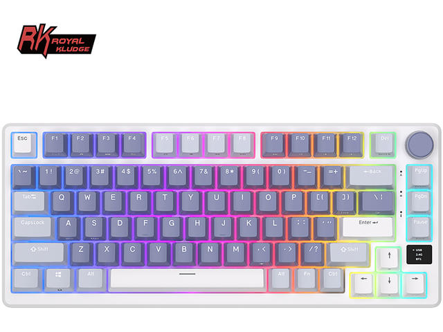 Клавиатури Royal Kludge RK-M75 Ocean Blue, K Silver switch
