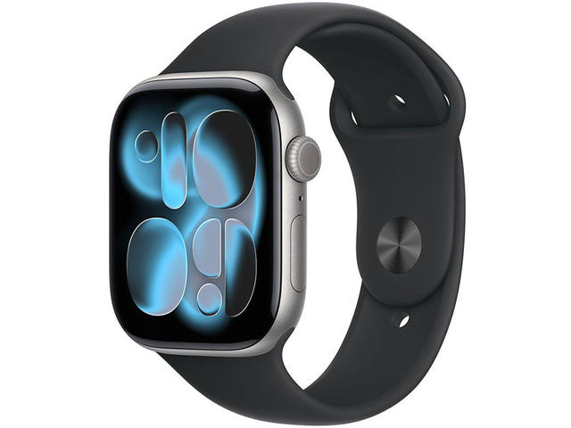 Смарт часовници Apple Watch S11 GPS 42mm Space Grey Aluminium Case with Black Sport Band - M/L