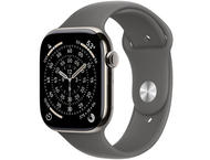Смарт часовници Apple Watch S11 GPS + Cellular 42mm Natural Titanium Case with Stone Grey Sport Band - M/L