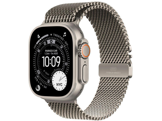 Смарт часовници Apple Watch Ultra 3 Cellular 49mm Natural Titanium Case with Natural Titanium Milanese Loop - Small