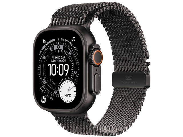 Смарт часовници Apple Watch Ultra 3 Cellular 49mm Black Titanium Case with Black Titanium Milanese Loop - Small
