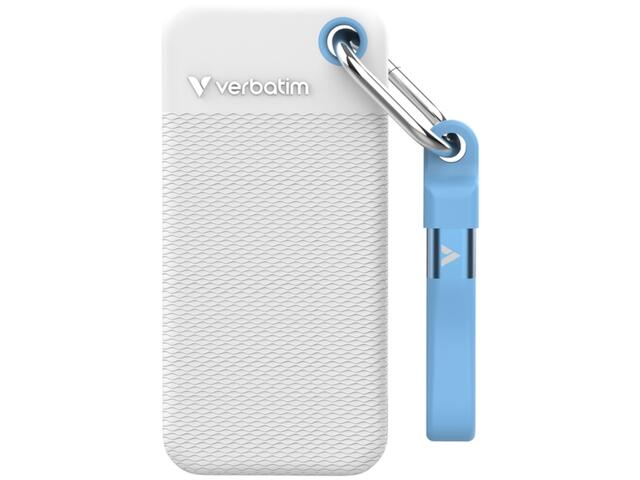 Външни SSD 1TB Verbatim Pocket SSD White/Light Blue