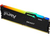 Оперативна памет 32GB DDR5 6000 MT/s Kingston FURY Beast RGB Black, Разопакована 