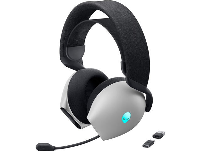 Слушалки Dell Alienware Tri Mode - AW725H, Lunar Light
