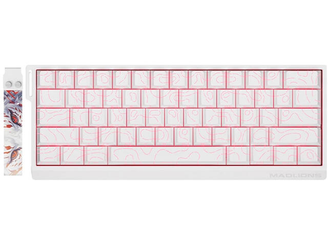 Клавиатури Madlions MAD 60 HE Flagship V2 - 8K, Magnetic Amber Pro Switches - White