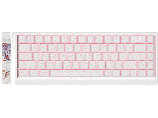 Клавиатури Madlions MAD 68 HE Flagship V2 - 8K, Magnetic Amber Pro Switches - White