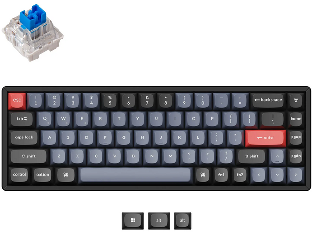 Клавиатури Keychron K6 Pro 65% K PRO Blue Switch RGB LED, Aluminium Frame, с нарушена опаковка