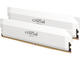 Оперативна памет 32GB (2x16GB) DDR5 6400 MT/s CL32 Crucial Pro OC Gaming White