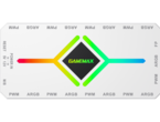 Аксесоари за вентилатори Gamemax V4.0 PWM ARGB HUB WH