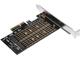 Части и аксесоари Makki PCI-e 3.0 x4 към 2x M.2 NVMe+SATA Адаптер