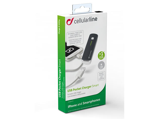 Външни батерии Cellular line 2200 mAh, черна
