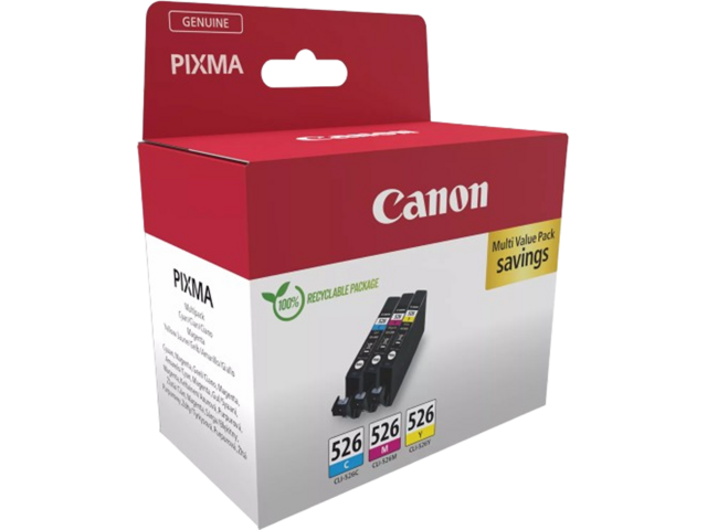 Консумативи Canon CLI-526 C/M/Y Colour Ink Cartridge Multipack